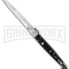 A.G.A. Campolin 12" Brazil Horn Sicilian Ring Pull Automatic Knife - Bayonet -Best Knife Shop 12 sicilian braz ring cm large