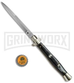 AGA Campolin 11" Italian Picklock Dark Horn Automatic Knife - Bayonet 2016 11 AGA Campolin 11" Italian Picklock Dark Horn Automatic Knife - Bayonet 2016 -Best Knife Shop AGA Campolin 11in picklock Stilletto Dark Horn BHQ 67472 jr bottlecap large