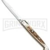 A.G.A. Campolin 9" Sicilian Stag Picklock Auto Sillito Knife - Bayonet -Best Knife Shop AGA Campolin 9in Sicilian Picklock Auto Stag Horn Satin Bayo BHQ 81940 jr large