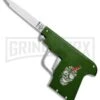 AGA Campolin Green Automatic Gun Knife - Satin Plain 2 AGA Campolin Green Automatic Gun Knife - Satin Plain -Best Knife Shop AGA Campolin Gun Knife Auto Green Satin CEM PIS GREEN GX 33939 jr large