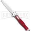 AGA Campolin Zero Red Aluminum Leverlock Automatic Knife - Bayonet Tumbled Plain 2 AGA Campolin Zero Red Aluminum Leverlock Automatic Knife - Bayonet Tumbled Plain -Best Knife Shop AGA Campolin Zero Italian LL Auto Red Aluminum Tumbled BHQ 95350 jr large
