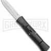 AKC 007 Concord Black OTF Automatic Knife - Satin Dagger -Best Knife Shop AKC 007 Concord Auto Black Satin Dagger BHQ 158279 jr large
