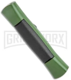 AKC 007 Concord NATO Military Dagger OTF Auto Knife Green/Black - Satin -Best Knife Shop AKC 007 Concord NATO Military Green Black Dagger OTF Auto Satin Flat BHQ 118419 jr side large