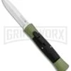 AKC 007 Concord Green/Black OTF Automatic Knife - Dagger Satin -Best Knife Shop AKC 007 Concord OTF Green Satin Dagger GX 30502 jr large