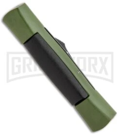 AKC 007 Concord Green/Black OTF Automatic Knife - Dagger Satin -Best Knife Shop AKC 007 Concord OTF Green Satin Dagger GX 30502 jr side large