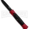 AKC 007 Concord Red/Black OTF Automatic Knife - Flat Black -Best Knife Shop AKC 007 Concord OTF Red Black Flat GX 30499 jr large