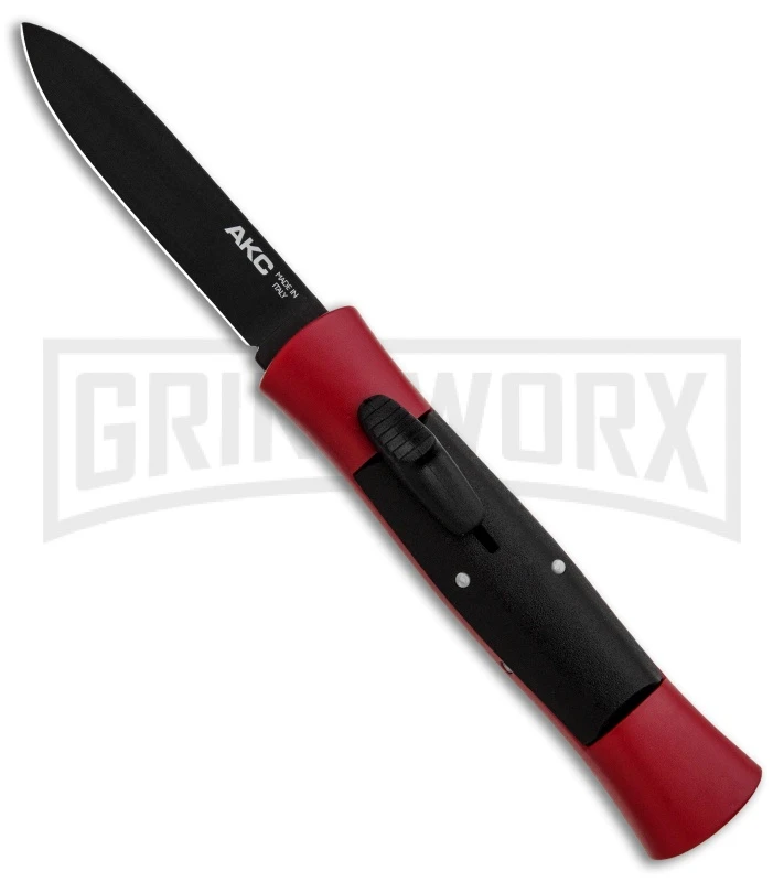 AKC 007 Concord Red/Black OTF Automatic Knife - Flat Black 3 AKC 007 Concord Red/Black OTF Automatic Knife - Flat Black
