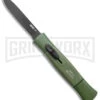 AKC 077 Concord NATO Military Green OTF Automatic Knife - Black Plain -Best Knife Shop AKC 077 Concord OTF Auto NATO Military Green Black Flat BHQ 50796 jr large