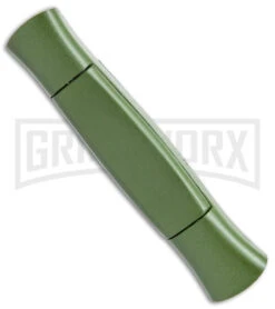 AKC 077 Concord NATO Military Green OTF Automatic Knife - Black Plain -Best Knife Shop AKC 077 Concord OTF Auto NATO Military Green Black Flat BHQ 50796 jr side large