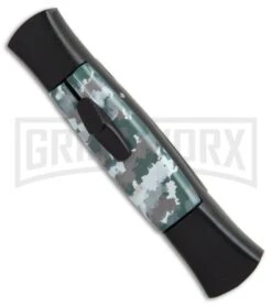 AKC 077 Concord Arctic Camo OTF Automatic Knife - Flat Grind Black Plain -Best Knife Shop AKC 077 concord arctic camo black plain BP 19006 er side large