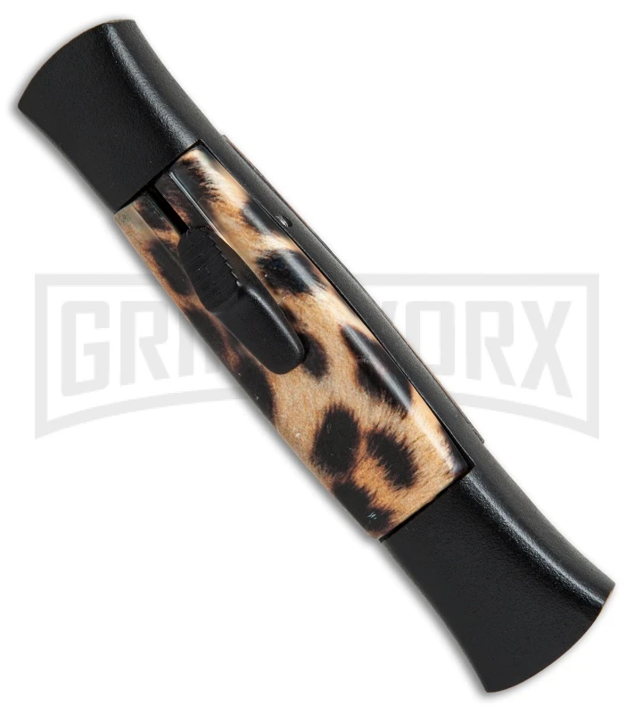 AKC 077 Concord Cheetah OTF Automatic Knife- Flat Grind Black Plain 4 AKC 077 Concord Cheetah OTF Automatic Knife- Flat Grind Black Plain - Image 2