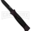 AKC 777 Blackfinger Sim Carbon Fiber OTF Automatic Knife - Black Plain -Best Knife Shop AKC 777 Blackfinger Sim Carbon Fiber Black Flat BHQ 90290 er large