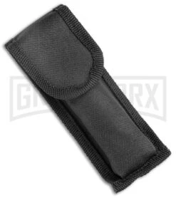 9" Anomaly Stiletto White Pearlex Automatic Knife - Satin Bayonet -Best Knife Shop AKC 9in Stiletto White Pearlex Auto Bayo GX 37958 jr sheath large