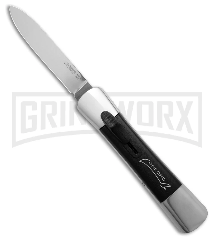 AKC Concord Polish/Black OTF Automatic Knife - Satin Plain 3 AKC Concord Polish/Black OTF Automatic Knife - Satin Plain