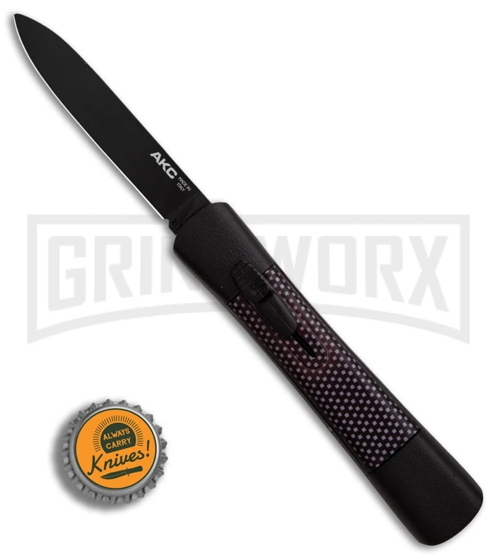 AKC Concord Sim Carbon Fiber OTF Automatic Knife - Flat Black 6 AKC Concord Sim Carbon Fiber OTF Automatic Knife - Flat Black - Image 4