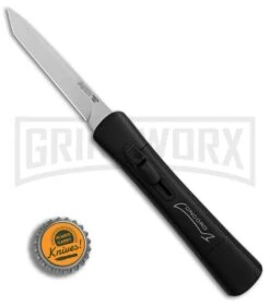 AKC Concord Black OTF Automatic Knife - Tanto Satin Plain -Best Knife Shop AKC Concord Tanto Black Satin BHQ 90284 er bottlecap large