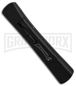 AKC Concord Black OTF Automatic Knife - Tanto Satin Plain -Best Knife Shop AKC Concord Tanto Black Satin BHQ 90284 er spine large