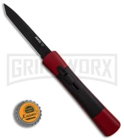 AKC Concord Red/Black OTF Automatic Knife - Tanto Black Plain -Best Knife Shop AKC Concord Tanto Red Black Black BHQ 90289 er bottlecap large