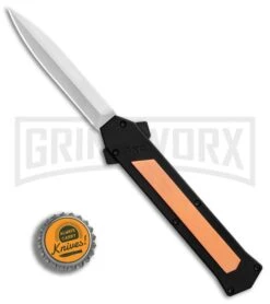 AKC F-16 Copper D/A OTF Automatic Knife - Dagger Satin Plain -Best Knife Shop AKC F 16 BHQ Exclusive Copper Dagger Satin Plain GX 30993 er bottlecap large