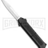 AKC F-16 Black D/A OTF Automatic Knife - Bayo Satin Plain -Best Knife Shop AKC F 16 Black DA OTF Bayo Satin Plain BP 23852 jr large