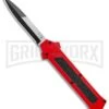 AKC F-16 Red D/A OTF Automatic Knife - Bayo Two Tone Plain -Best Knife Shop AKC F 16 DA Bayo OTF Auto Red BHQ 112389 jr large