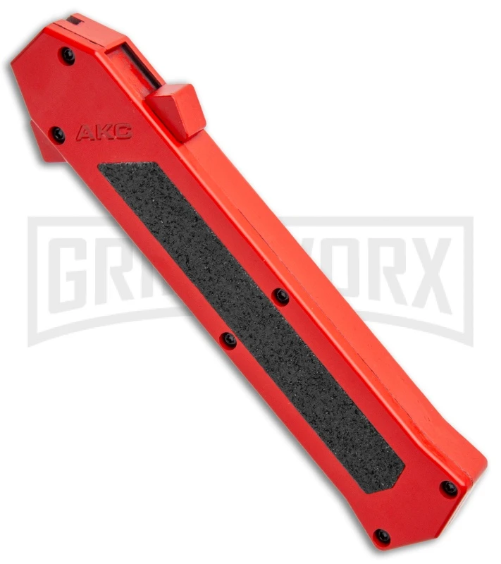 AKC F-16 Red D/A OTF Automatic Knife - Bayo Two Tone Plain 4 AKC F-16 Red D/A OTF Automatic Knife - Bayo Two Tone Plain - Image 2