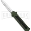 AKC F-16 Green D/A OTF Automatic Knife - Dagger Satin Plain