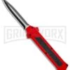 AKC F-16 Red D/A Dagger OTF Automatic Knife - Dagger Two Tone Plain -Best Knife Shop AKC F 16 DA Dagger OTF Auto Red TT BHQ 112389 jr large