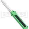 AKC F-16 Green D/A OTF Automatic Knife - Bayo Satin Plain -Best Knife Shop AKC F 16 Green DA OTF Bayo Satin Plain BP 23855 jr large