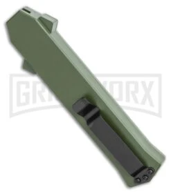 AKC F-16 OD Green D/A OTF Automatic Knife - Bayo Two TonePlain -Best Knife Shop AKC F 16 OD Green D A OTF Automatic Knife Bayo Two TonePlain GX 35588 LS Side large
