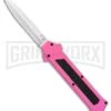 AKC F-16 Pink D/A OTF Automatic Knife - Bayonet Satin Plain 2 AKC F-16 Pink D/A OTF Automatic Knife - Bayonet Satin Plain -Best Knife Shop AKC F 16 Pink DA OTF Auto Bayo Satin GX 37618 jr large