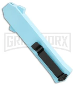 AKC F-16 Teal D/A OTF Automatic Knife - Bayonet Two Tone Plain 8 AKC F-16 Teal D/A OTF Automatic Knife - Bayonet Two Tone Plain -Best Knife Shop AKC F 16 Teal DA OTF Auto Bayo TT Plain GX 35011 jr side large