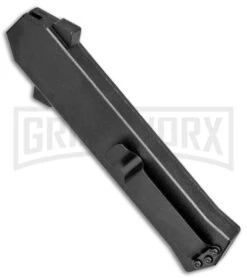 AKC F-16 Zebra D/A OTF Automatic Knife - Bayo Satin Plain -Best Knife Shop AKC F 16 Zebra DA OTF Auto Bayo Satin Plain BP 25401 jr side large