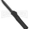 AKC F-20 Black D/A OTF Automatic Knife - Spear Point Black Plain -Best Knife Shop AKC F 20 DA Dagger OTF Auto Black Black BHQ 140839 jr large
