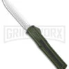 AKC F-20 OD Green D/A OTF Automatic Knife - Satin Plain -Best Knife Shop AKC F 20 DA Dagger OTF Auto OD Green Satin BHQ 140493 jr large