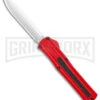 AKC F-20 Red D/A OTF Automatic Knife - Satin Plain -Best Knife Shop AKC F 20 DA Dagger OTF Auto Red Satin BHQ 140483 jr large