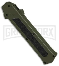 AKC F-16 OD Green D/A OTF Automatic Knife - Bayo Satin Plain 8 AKC F-16 OD Green D/A OTF Automatic Knife - Bayo Satin Plain -Best Knife Shop AKC F16 OD Green DA Bayo Satin Plain BP 25690 er spine large
