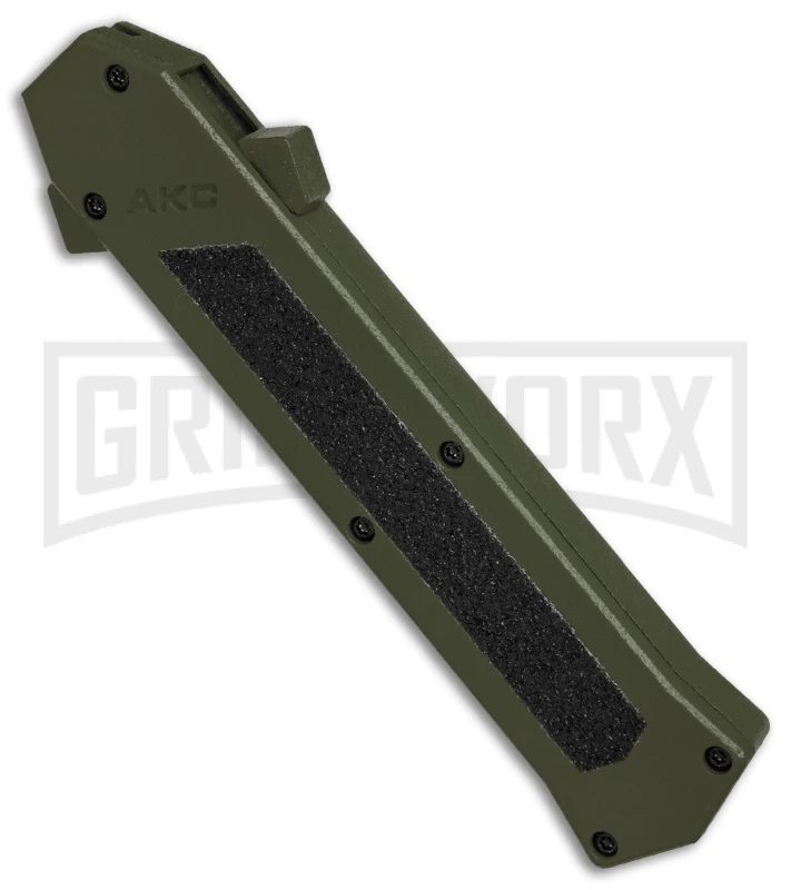AKC F-16 OD Green D/A OTF Automatic Knife - Bayo Satin Plain 5 AKC F-16 OD Green D/A OTF Automatic Knife - Bayo Satin Plain - Image 3