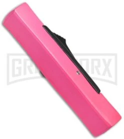 AKC Minion Concord Hot Pink OTF Automatic Knife - Flat Satin Plain -Best Knife Shop AKC Minion Concord OTF Hot Pink BHQ 72004 jr side large