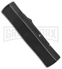 AKC Minion Concord Black OTF Automatic Knife - Dagger Gold Plain -Best Knife Shop AKC Minion OTF Concord Black Gold Dagger BHQ 52368 jr side large