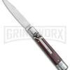 AKC 7.75" Slimline Lever Lock Cocobolo Automatic Knife - Flat 2 AKC 7.75" Slimline Lever Lock Cocobolo Automatic Knife - Flat -Best Knife Shop AKC Slimline LL Auto Cocobolo Satin Flat BHQ 79857 jr large
