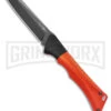 AKC Smarty Orange W/Black Bolster Automatic Knife Reverse Tanto - Black SW Plain -Best Knife Shop AKC Smarty AK Orange w Black Bolster 3in BSW BHQ 184676 td large