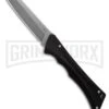 AKC Smarty Black Automatic Knife Reverse Tanto - Stonewash Plain -Best Knife Shop AKC Smarty Automatic Knife Black Aluminum 3.3in Stonewash BHQ 180893 hd large