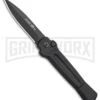 AKC X-treme Ace Black Automatic Knife - Black Plain -Best Knife Shop AKC X TREME ACE Side Opening Automatic Knife Black Black BHQ 100384 kp open large
