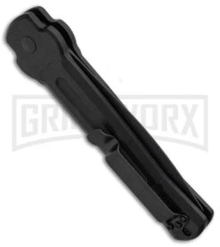 AKC X-treme Ace Black Automatic Knife - Black Plain -Best Knife Shop AKC X TREME ACE Side Opening Automatic Knife Black Black BHQ 100384 kp side large