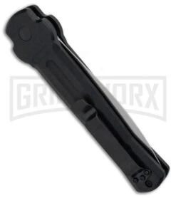 AKC X-treme Ace Black Automatic Knife - Satin Plain -Best Knife Shop AKC X TREME ACE Side Opening Automatic Knife Black Satin BHQ 100386 kp side large