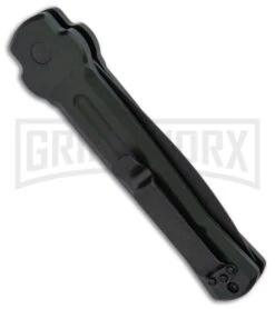 AKC X-treme Ace Dark Green Automatic Knife - Black Plain -Best Knife Shop AKC X TREME ACE Side Opening Automatic Knife Green Black BHQ 100385 kp side large