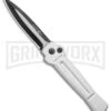 AKC X-treme Ace Silver Automatic Knife - Two Tone -Best Knife Shop AKC X Treme Ace Auto Silver TT BHQ 136143 jr large
