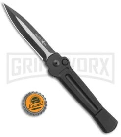 AKC X-treme Ace Black Automatic Knife - Black Two Tone 9 AKC X-treme Ace Black Automatic Knife - Black Two Tone -Best Knife Shop AKC X treme Ace Auto Black Dagger Black TT BHQ 136142 jr bottlecap large