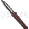 AKC X-treme ACE Brown Automatic Knife - Two Tone -Best Knife Shop AKC X treme Ace Auto Brown TT BHQ 136122 jr large